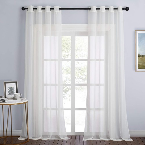 Nicetown beige sheer curtains - nicetown,