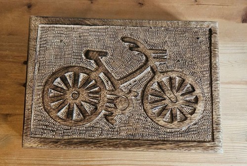 Wooden box bike motif - box,, motif,