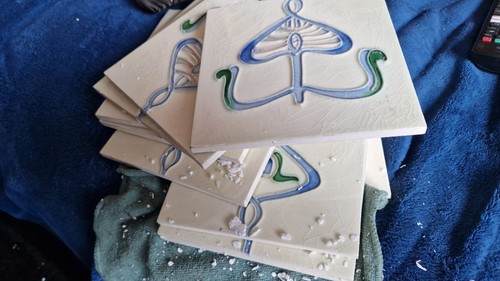 Fireplace tiles x10 - x10, 150mm