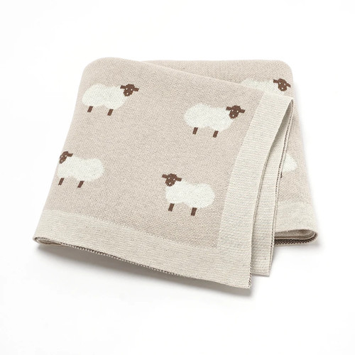 Baby knitted cotton blanket - baby,
