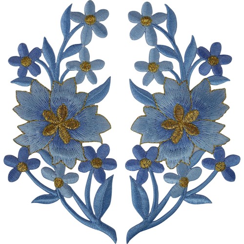 Pair flower patches iron - flower,