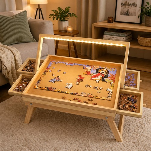 Led puzzle table - puzzle, jigsaw