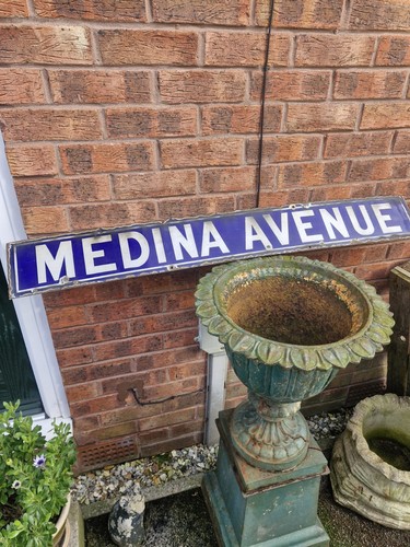 Original antique enamel street - enamel,