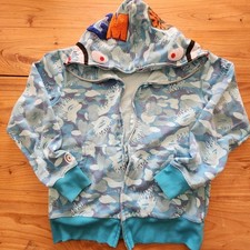 BAPE Blue Camo Shark Zip