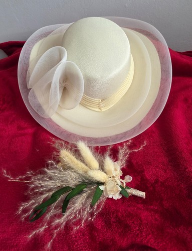 Ivory wedding occasion hat by - wedding/,