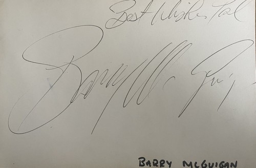 Barry mcguigan hand signed - hand,