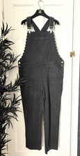 Wyse London UK Size 5 (16) Black Denim Scarlett Scallop Dungarees