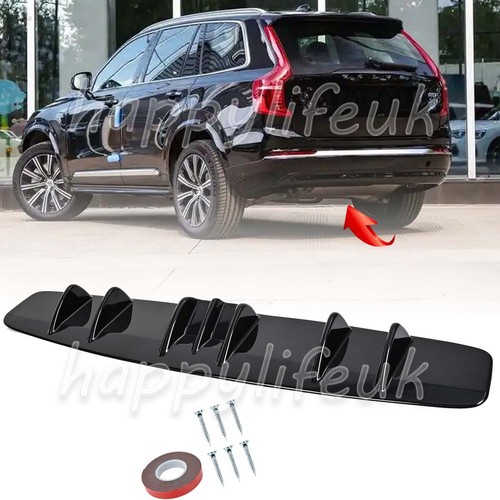 Fins glossy rear bumper - 7-fins, lip