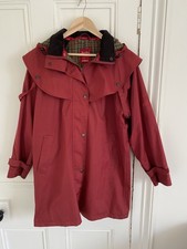 Jack Murphy Waterproof Coat with Hood Red Check Lining - Size 10