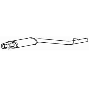 Centre exhaust middle silencer - centre,
