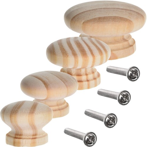 Pine wooden knobs with insert - knobs,