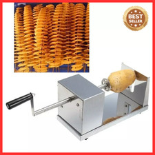 "Spiral Potato Slicer, Stainless Steel Chip Cutter, 3-Year Warranty" FREE SHIP