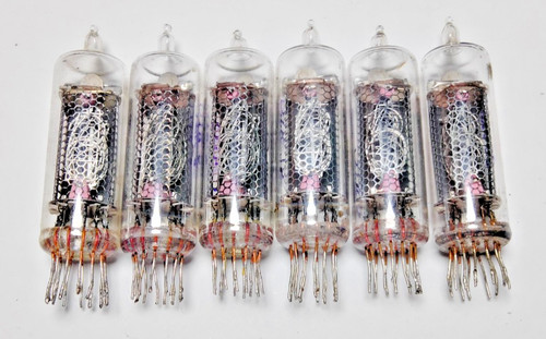 Pcs used nixie tubes - 6, in-16