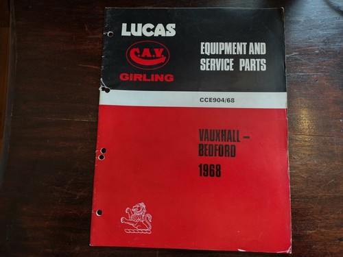Lucas spare parts list 1968 - spare,
