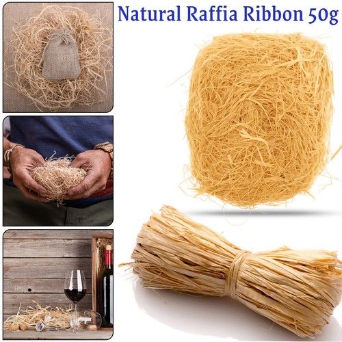 50g natural raffia ribbon - 50g,