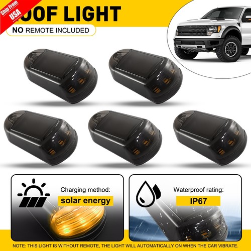 5pcs yellow light - yellow, solar