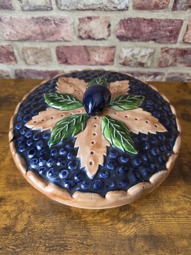 Vintage rustic ceramic lidded - ceramic,