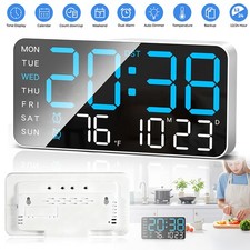 Desk Wall Clock Digital Alarm