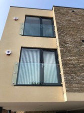 Frameless Glass Juliet Balcony, Balconies Toughened Glass - All Sizes Available