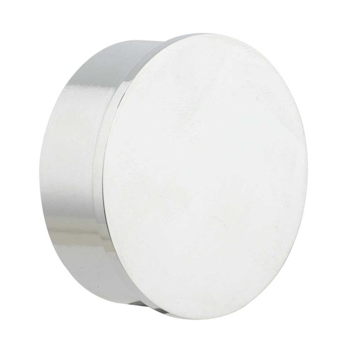 Flush flat end - flat, chrome