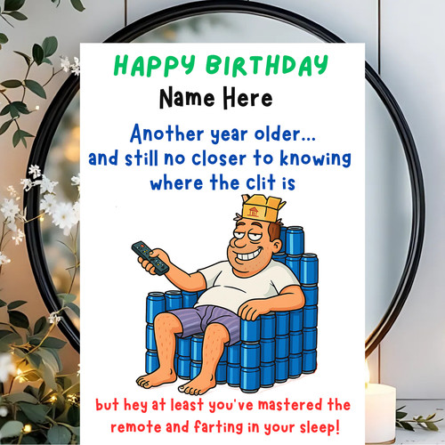 Funny birthday card 30th - card,