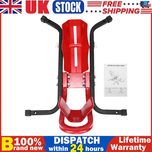 Motorcycle front wheel chock - front,