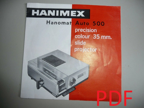 Instructions slide projector