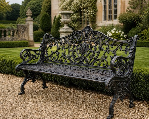 Large cast iron garden urn - large, –