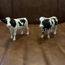 SCHLEICH 13632 Holstein Bull and 13797 Holstein Cow