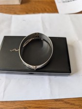 Vintage 1965 Georg Jensen Sterling Silver oval  Hinged Bangle. 36.7