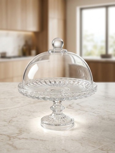 Cake stand with dome cover - cake,