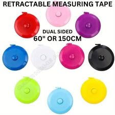 1 Retractable Body Measuring Tape Soft Small Mini Hemline Fabric 60"/150cm UK