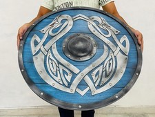Handcrafted 24" Blue Wooden