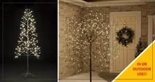 Weeping Willow or Fire Work Shape Tree w/Warm or Ice White LED's In/Outdoor Tree