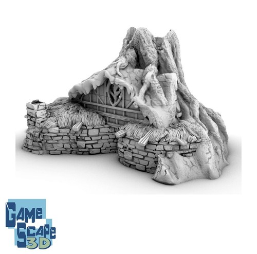 Halfling house with watch - house,