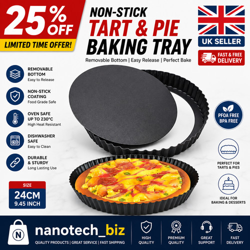 Deep non stick flan dish - deep,