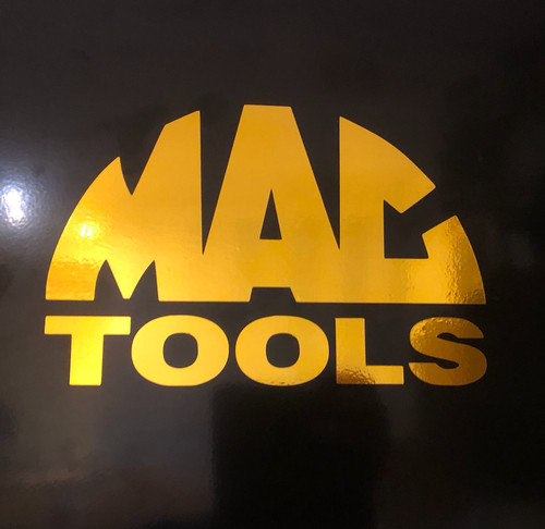Mac tools sticker gold - mac,
