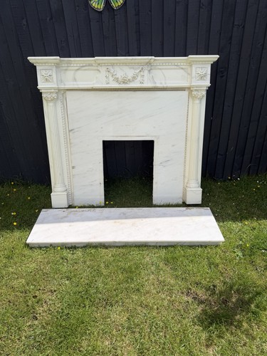 Marble fireplace surround and - fireplace,