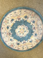 Round Vintage Chinese Aubusson