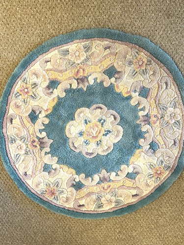 Round vintage chinese aubusson - round,