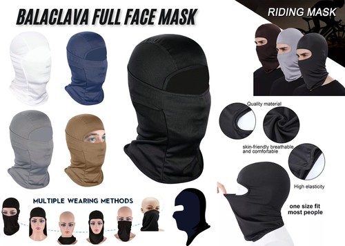 Black balaclava face mask men - black,