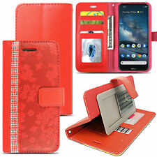 Case For Doro Smart Phone Bling Glitter Leather Flip Wallet Magnetic Stand Cover