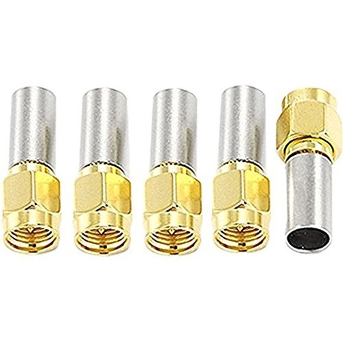 5pcs sma male plug coaxial - male,