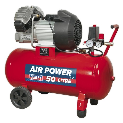 Sealey sac05030 50l twin - sac05030, v-twin
