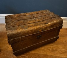 Vintage Metal Steamer Trunk