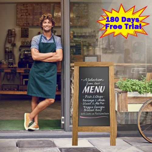 Large wooden advertising board - large,