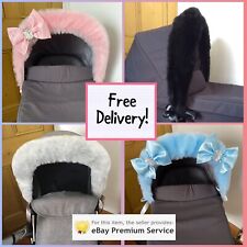 Fluffy -FAUX FUR- Pram Hood