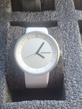 Lambretta Franco Unisex Quartz Watch White Leather Band Good Condition Running