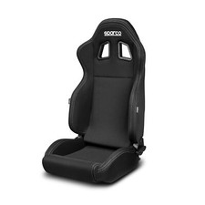 Sparco R100 Performance Car Bucket Seats, Black - Adjustable / 3D Fabric