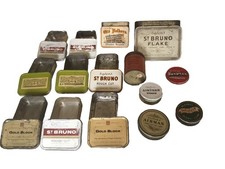 Job lot of old tobacco tins +a